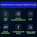 Luminária Esfera Cristal Mesa Led Planeta Enfeite Quarto Top