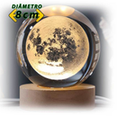 Luminária Cristal Planeta Terra LED com Base de Madeira – Aconchego e Efeito Galáxia para Decorar - Angel & Home