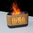 Difusor Umidificador Aromatizador NA COR MADEIRA com Simulador de Chamas Lareira LED - Transforme Seu Espaço com Ambiente Aconchegante e Relaxante