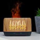 Difusor Umidificador Aromatizador NA COR MADEIRA com Simulador de Chamas Lareira LED - Transforme Seu Espaço com Ambiente Aconchegante e Relaxante