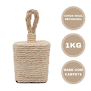 Peso Porta Quadrado Corda Sisal Total Cimento Concreto 1kg
