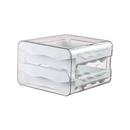 Gaveteiro Porta Ovos Empilhável Duplo 32 ou 40 Ovos – Organizador de Geladeira Moderno - Angel & Home