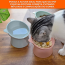 Comedouro Bebedouro Elevado Anti Engasgo Pet Gato Cachorro Kit e Unidade