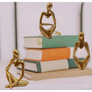 Kit com 3 estatuas pensador, decoração sala luxo