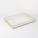 Bandeja Decorativa Espelhada com Base em Metal  – Organização e Sofisticação - Angel & Home