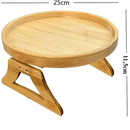 Suporte Porta Copos Apoio Para Braço de Sofá Bandeja de Bambu Impermeabilizado 25cm