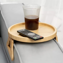 Suporte Porta Copos Apoio Para Braço de Sofá Bandeja de Bambu Impermeabilizado 25cm