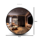 Espelho Adnet Couro Costurado + Suporte Fixação 60cm 50cm 40cm 30cm Sala Quarto Banheiro Hall