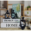 Kit com 3 Estátuas Pensador Decorativas – Toque de Luxo e Personalidade para Sala e Escritório - Angel & Home