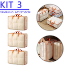 Kit de saco organizador impermeável com zíper duplo da Angel & Home, ideal para guardar cobertores e organizar o guarda-roupa.