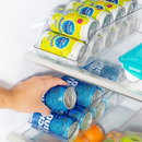 Kit 2 Organizador Porta Latas Geladeira Dispenser Acrilico Suporte Multiuso Armário Cozinha Dispensa