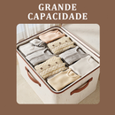 Caixa de armazenamento de 56L roupas grande de algodão cremalheira tecido cesta dobrável quarto