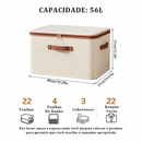 Caixa Organizador Dobrável até 56L em Tecido – Lavanderia e Quarto em Ordem Sem Esforço - Angel & Home