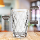Jogo De 6 Copos Altos Borda Dourada 340ml Diamond Class Home