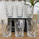 Jogo De 6 Copos Altos Borda Dourada 340ml Diamond Class Home