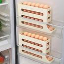 Porta Ovos 4 Andares Organizador Geladeira Suporte Bandeja Dispenser Deslizante Rolante