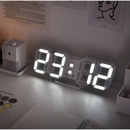Relógio Digital 3D LED De Parede e Mesa Design Moderno Luz Noturna Decoração
