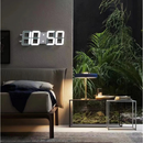 Relógio Digital 3D LED De Parede e Mesa Design Moderno Luz Noturna Decoração
