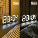 Relógio Digital 3D LED De Parede e Mesa Design Moderno Luz Noturna Decoração