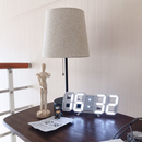 Relógio Digital 3D LED De Parede e Mesa Design Moderno Luz Noturna Decoração