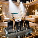 Kit Lavabo Vidro 250 ml Completo Luxo Com Bandeja Promoção Decorativo Ambar Banheiro Presente Chique