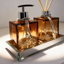 Kit Lavabo Elegante em Vidro – Banheiro Organizado e Aconchegante 250ml - Angel & Home