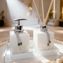 Kit Lavabo Elegante em Vidro – Banheiro Organizado e Aconchegante 250ml - Angel & Home