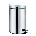 Lixeira Inox com Tampa de Bambu e Pedal – 3L, 5L ou 9L - Retangular Luxo Preta ou Branca - Angel & Home