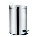 Lixeira Inox com Tampa de Bambu e Pedal – 3L, 5L ou 9L - Retangular Luxo Preta ou Branca - Angel & Home