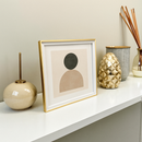 Porta Retrato Clean Moldura Dupla 20x25 Dourado e Preto / Branco e Preto / Dourado e Branco Decoração Mesa e Parede PVC
