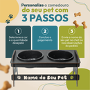 Comedouro Elevado Personalizado Gato Ou Cachorro De Madeira