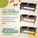 Comedouro Elevado Personalizado Gato Ou Cachorro De Madeira