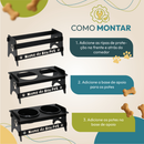 Comedouro Elevado Personalizado Gato Ou Cachorro De Madeira