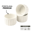 Jogo para Molhos e Tempero Ramequins Branca de Porcelana com Tabua de Madeira Lar e Decoração