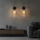 Luminária Arandela de Parede Retrô Diamante Aramado 127v/220v