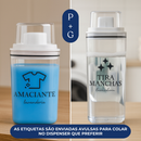 Kit Dispenser de Lavanderia -1-5l-e-2-3l com Etiquetas - Organização e Praticidade