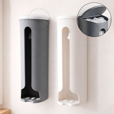 Suporte Puxa Saco Multiuso de Parede para Cozinha | Organizador Dispenser de Sacolas