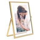 Porta Retrato Personalizado de Vidro Premium - Dourado - Angel & Home
