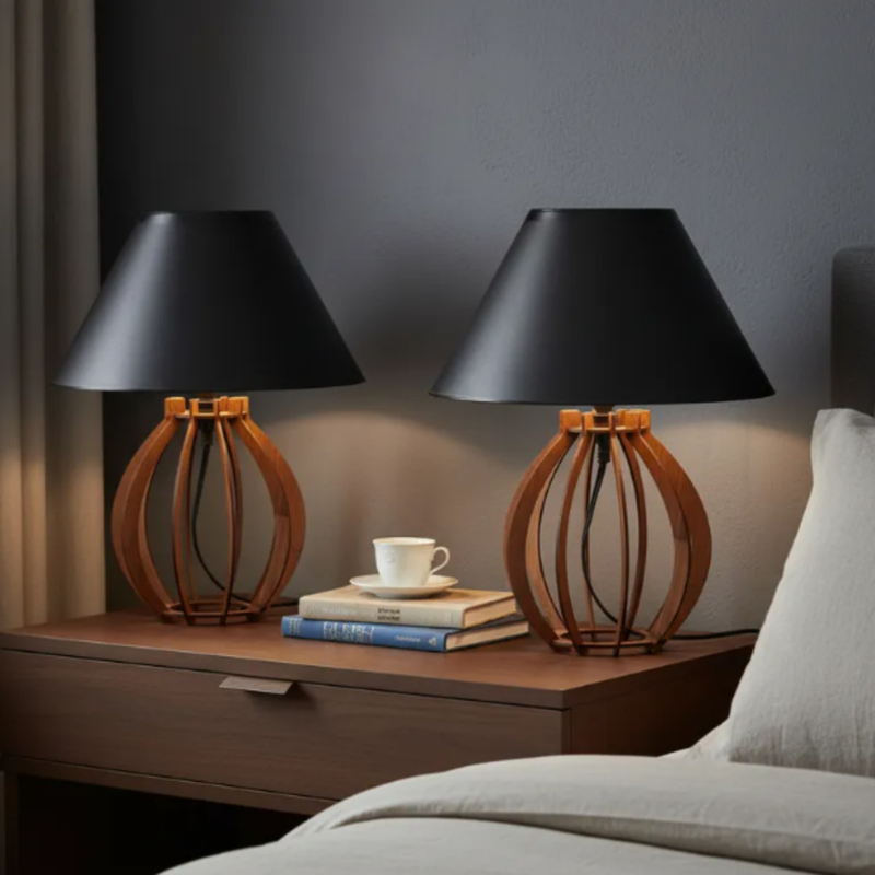 Kit 2 unidades Abajur La Finesse Cupula - Luminária Para Decoração Quarto e Sala