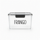 Pote hermético Angel & Home de 1,9L para geladeira com etiqueta, porta alho, organizador multiuso, avulso ou em kit