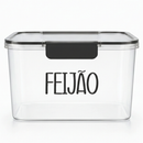 Pote hermético de 1,9L da Angel & Home para geladeira, com etiqueta e espaço para alho, armazenamento prático e organizado