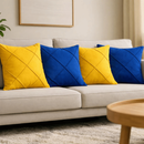 Kit 4 Capas Almofada Brasil Copa Do Mundo Seleção Braisleira 45x45 Suede Decorativa Luxo Sala Sofá