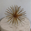 Escultura Ouriço decorativo de metal 20 cm