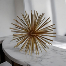 Escultura Ouriço decorativo de metal 20 cm