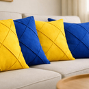 Kit 4 Capas Almofada Brasil Copa Do Mundo Seleção Braisleira 45x45 Suede Decorativa Luxo Sala Sofá