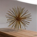Escultura Ouriço decorativo de metal 20 cm