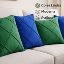 Kit com 4 capas de almofada Brasil Copa do Mundo, suede, decorativas, para sala e sofá, da Angel & Home.