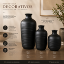 Kit Trio de Vasos Duna Premium Cerâmica Alta Qualidade Luxo Decoração Casa Sala Mesa
