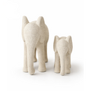 Elefantes Decorativos Kit 2 Peças Gesso Premium Elefante Grande Médio Decoração Sala Luxo Escultura