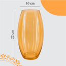 Vaso Decorativo Romeu Âmbar em Vidro Transparente Elegância para Sua Decoração